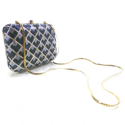 Judith Leiber Swarovski Crystal Minaudiere Clutch Blue 3 of 7