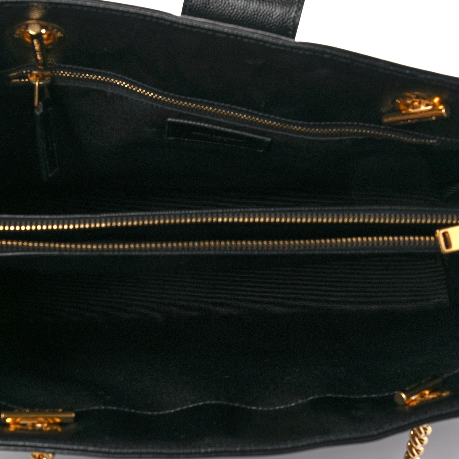 Saint Laurent Grain De Poudre Classic Monogram Shopping Bag Black 4 of 7