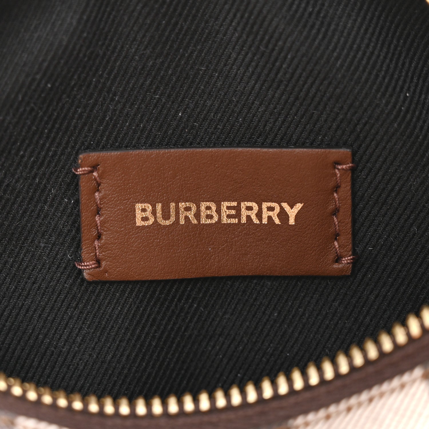 Burberry E-canvas Check Mini Bowling Bag Dark Birch Brown 6 of 12