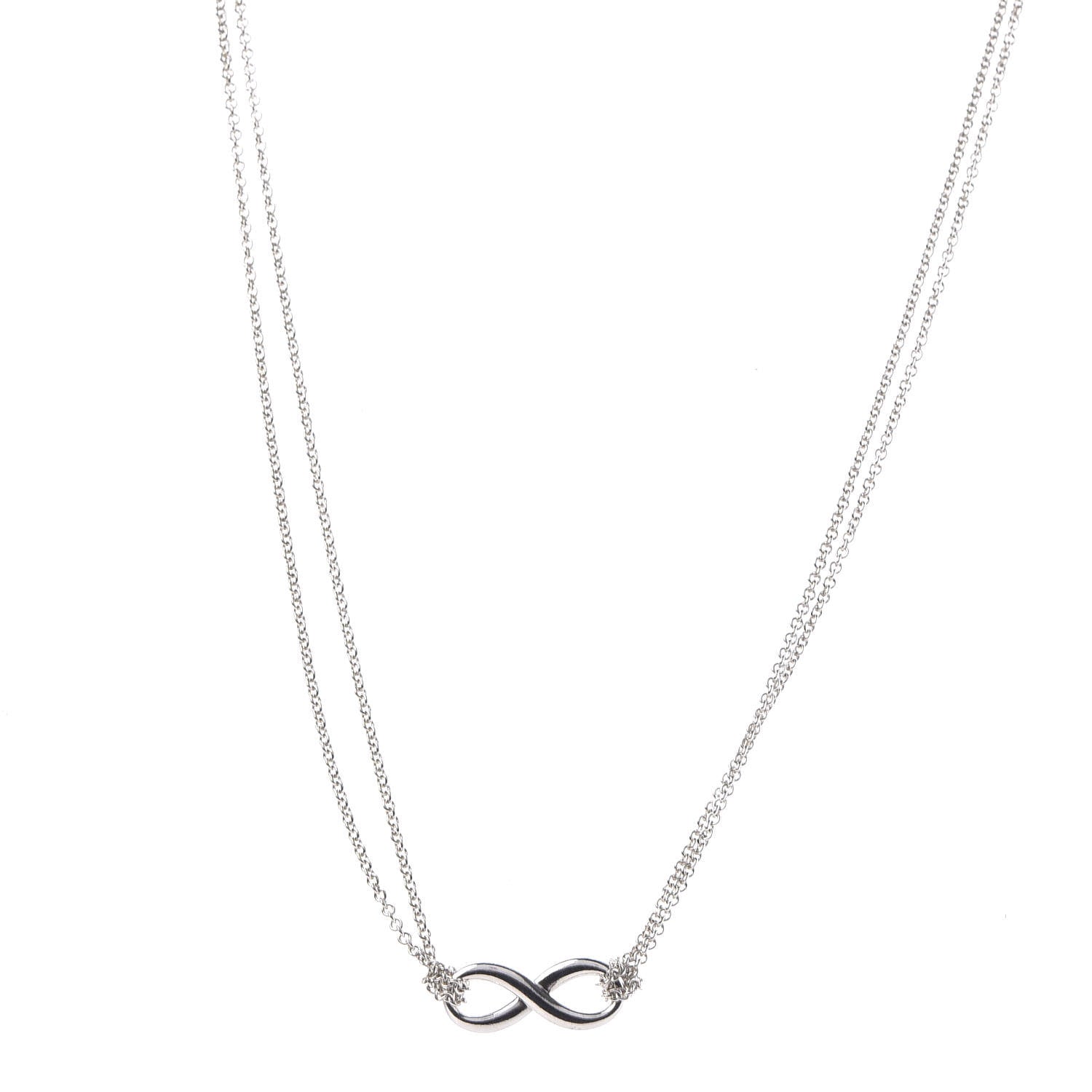 Tiffany Sterling Silver Infinity Pendant Necklace 1 of 6
