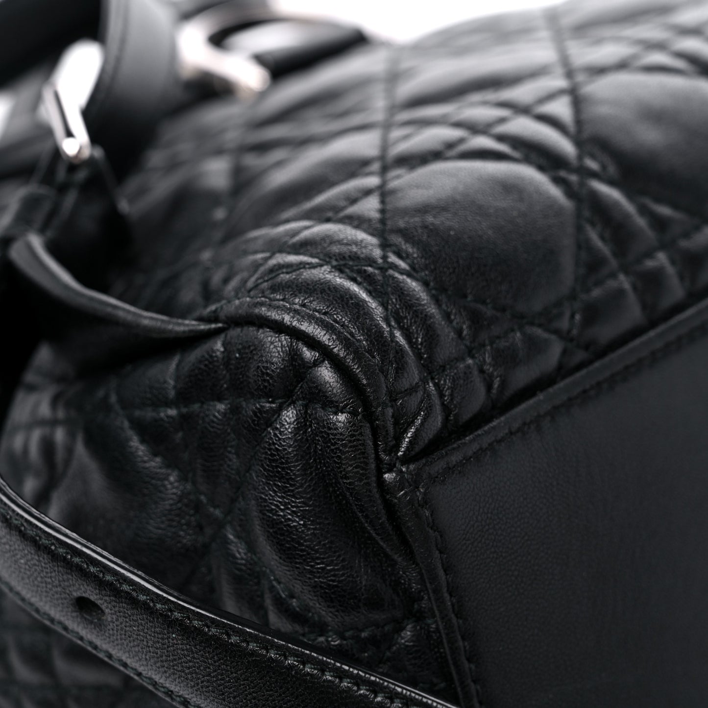Lambskin Cannage Large Stardust Backpack Black