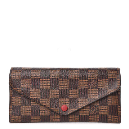Louis Vuitton Damier Ebene Josephine Wallet Red 1 of 17