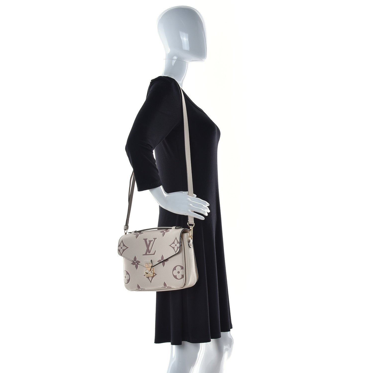 Louis Vuitton Empreinte Monogram Giant Pochette Metis Creme Bois De Rose 2 of 9
