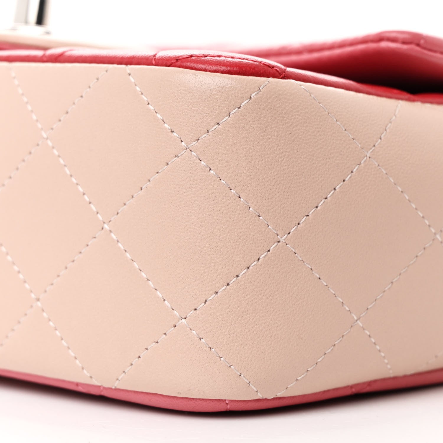 Chanel Lambskin Quilted Valentine Charms Tri-Color Mini Rectangular Flap Pink 10 of 10