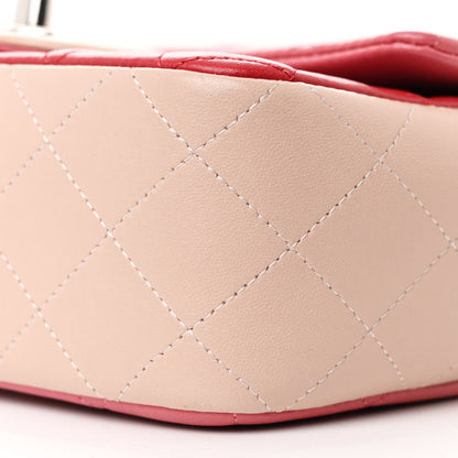Chanel Lambskin Quilted Valentine Charms Tri-Color Mini Rectangular Flap Pink 10 of 10