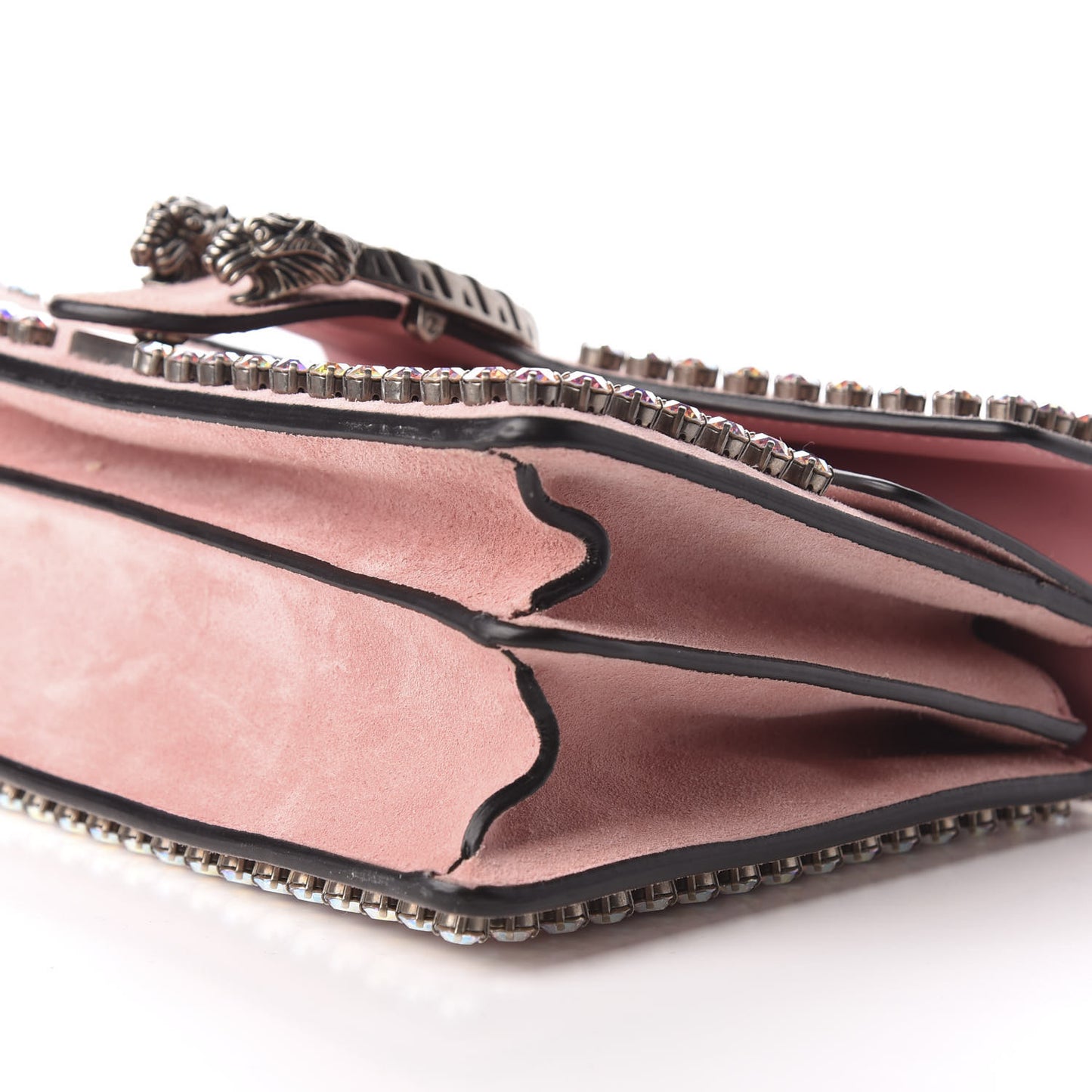 Suede Crystal Small Dionysus Shoulder Bag Peonia
