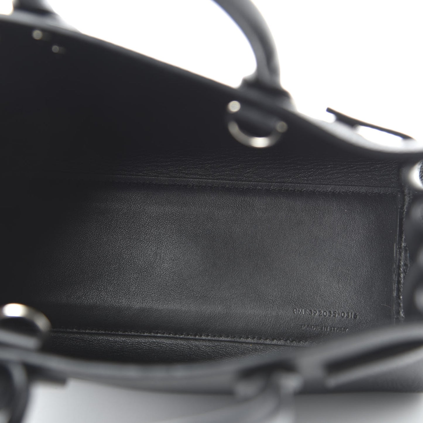 Grained Calfskin Nano Sac De Jour Black