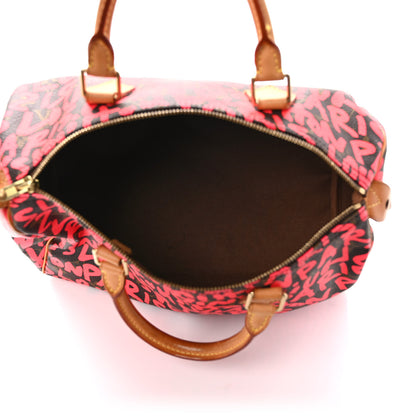 Louis Vuitton Monogram Graffiti Speedy 30 Fuchsia 5 of 9