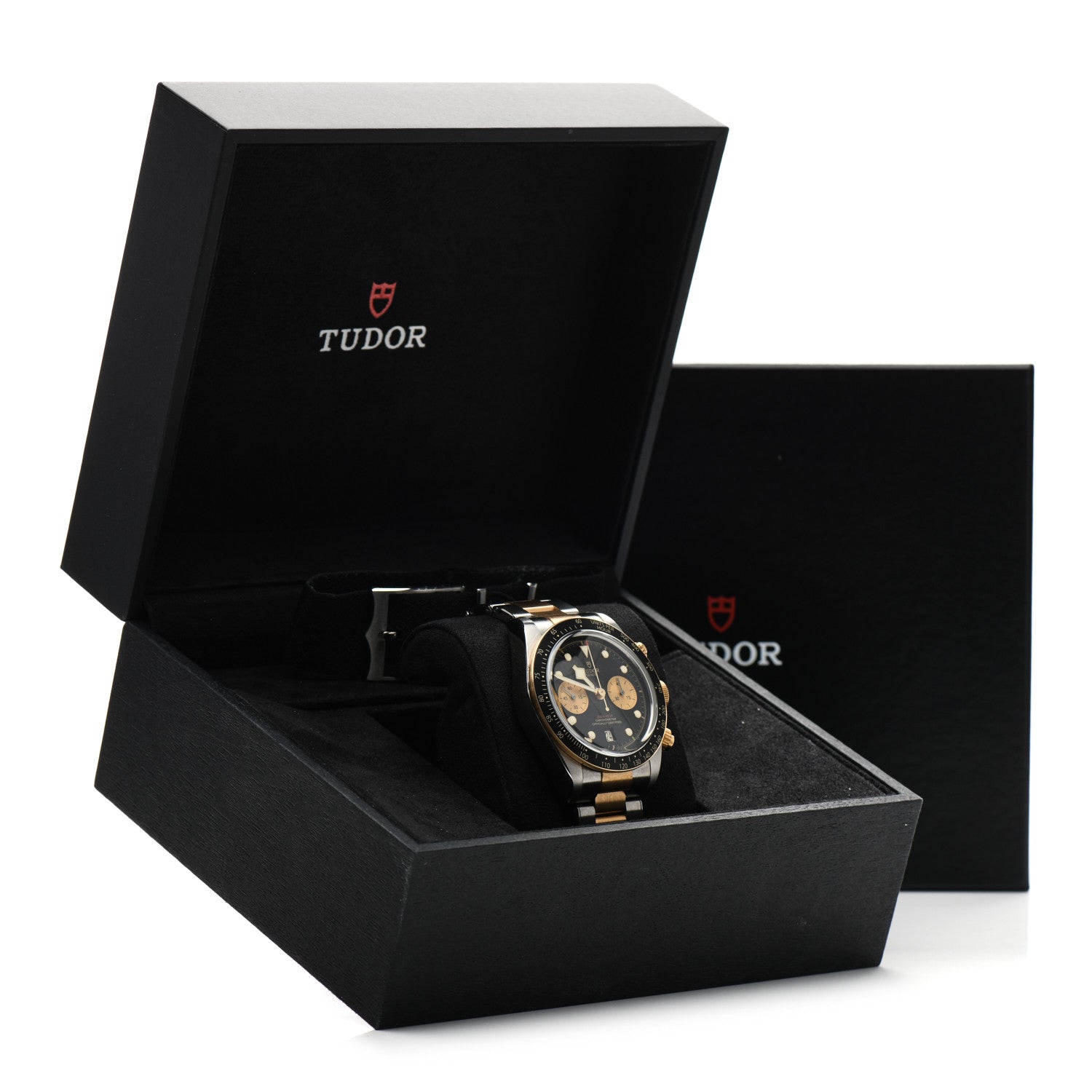TUDOR Stainless Steel 18K Yellow Gold 41mm Black Bay S&G Chronograph Automatic Watch Black 79363N 6 of 6