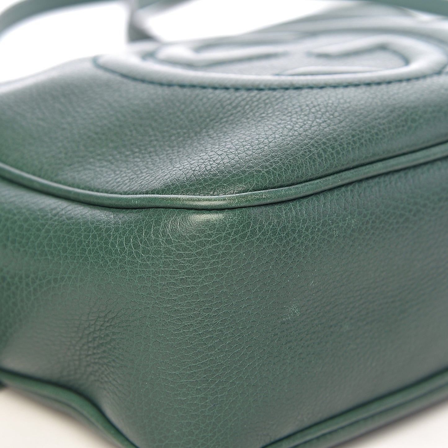 Pebbled Calfskin Small Soho Disco Bag Emerald Green