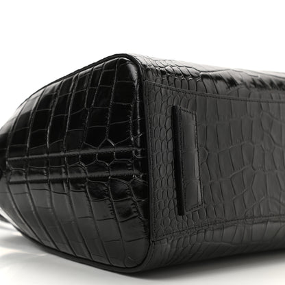 Givenchy Calfskin Crocodile Embossed Small Antigona Black 9 of 10
