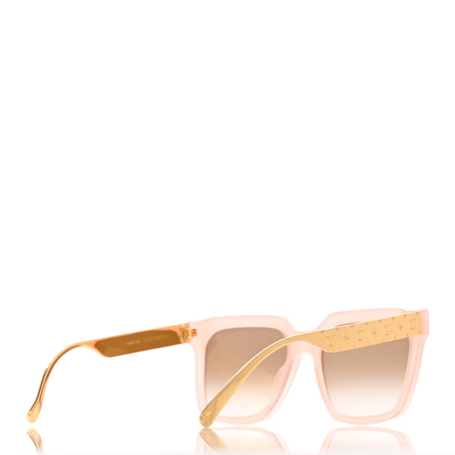 Louis Vuitton Acetate LV Empreinte Square Sunglasses Z1532W Pink 4 of 11