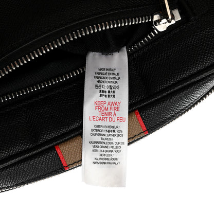 Burberry Calfskin Icon Stripe Bum Bag Black 7 of 11