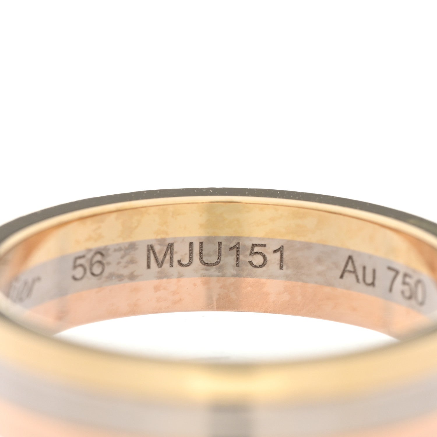 Cartier 18K Pink White Yellow Gold 4.8mm Vendome Louis Cartier Wedding Band Ring 56 7.75 4 of 6