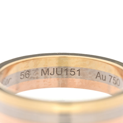 Cartier 18K Pink White Yellow Gold 4.8mm Vendome Louis Cartier Wedding Band Ring 56 7.75 4 of 6