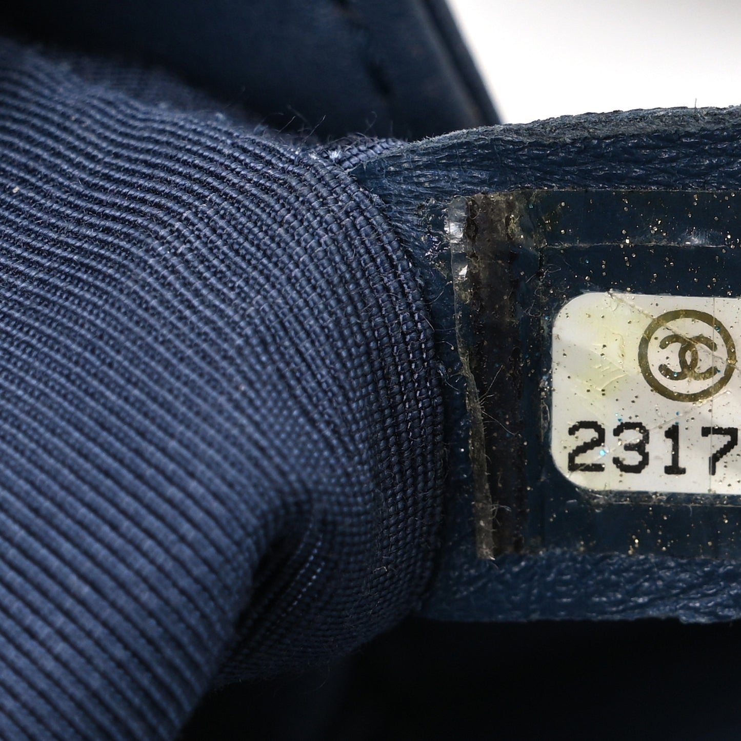 Calfskin Quilted Small Top Handle Boy Flap Navy