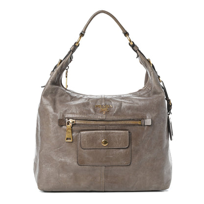 Prada Vitello Shine Hobo Argilla 1 of 9