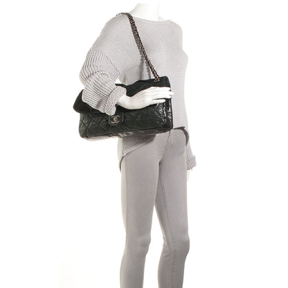 Chanel Iridescent Calfskin In The Mix Jumbo Flap Black 2 of 8