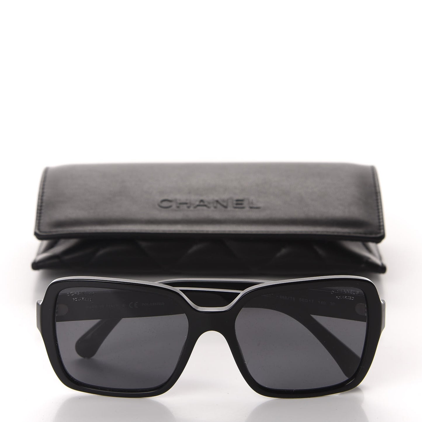Acetate Polarized Square Sunglasses 5408 Black