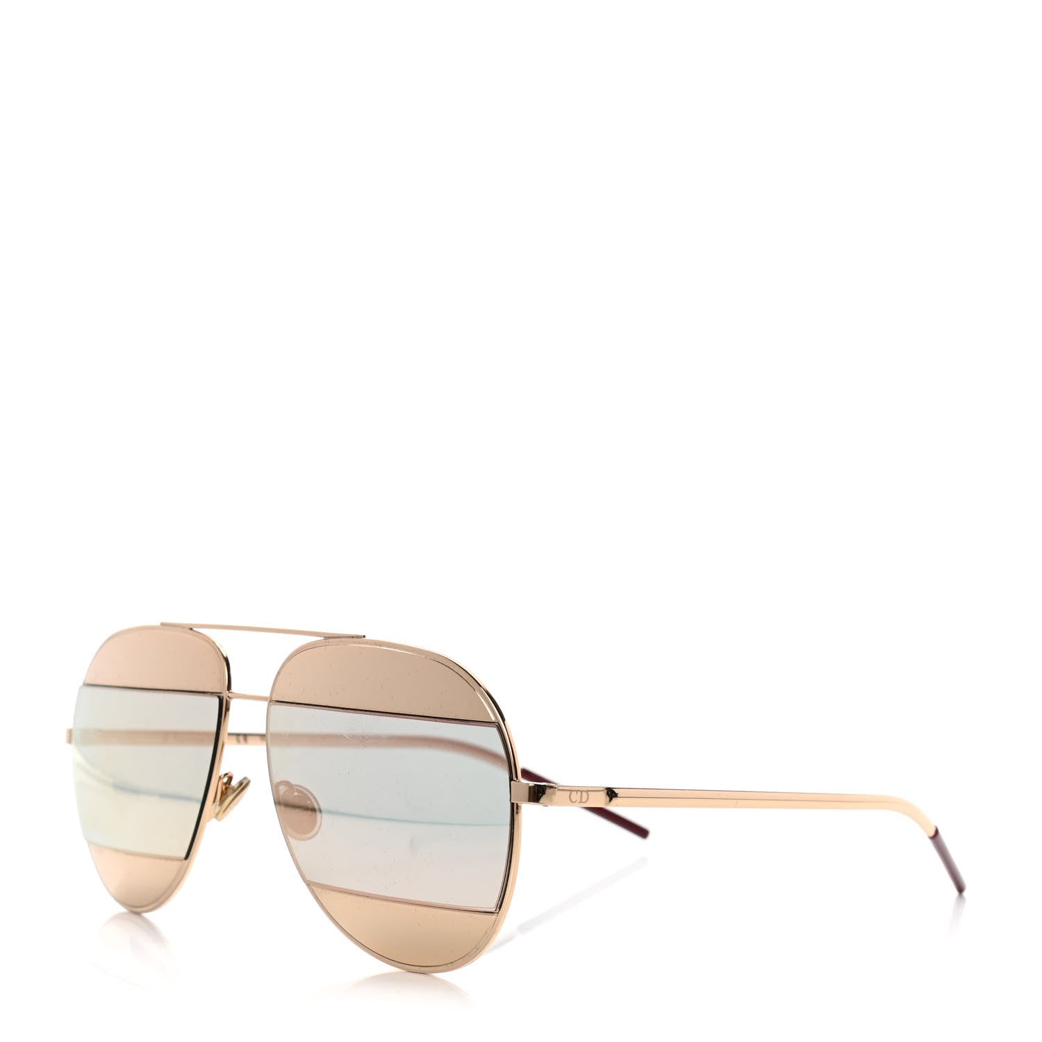 Christian Dior Split 1 Aviator Sunglasses Gold 1 of 4