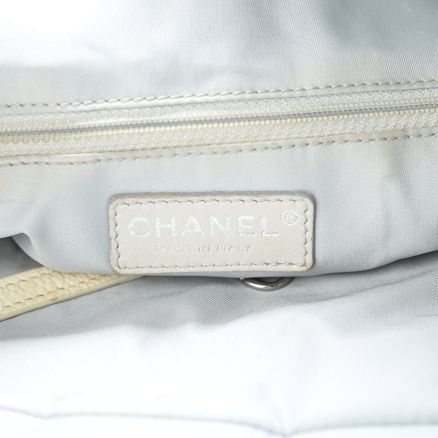 Chanel Coated Canvas Quilted Large Paris Biarritz Tote Silver 6 of 23