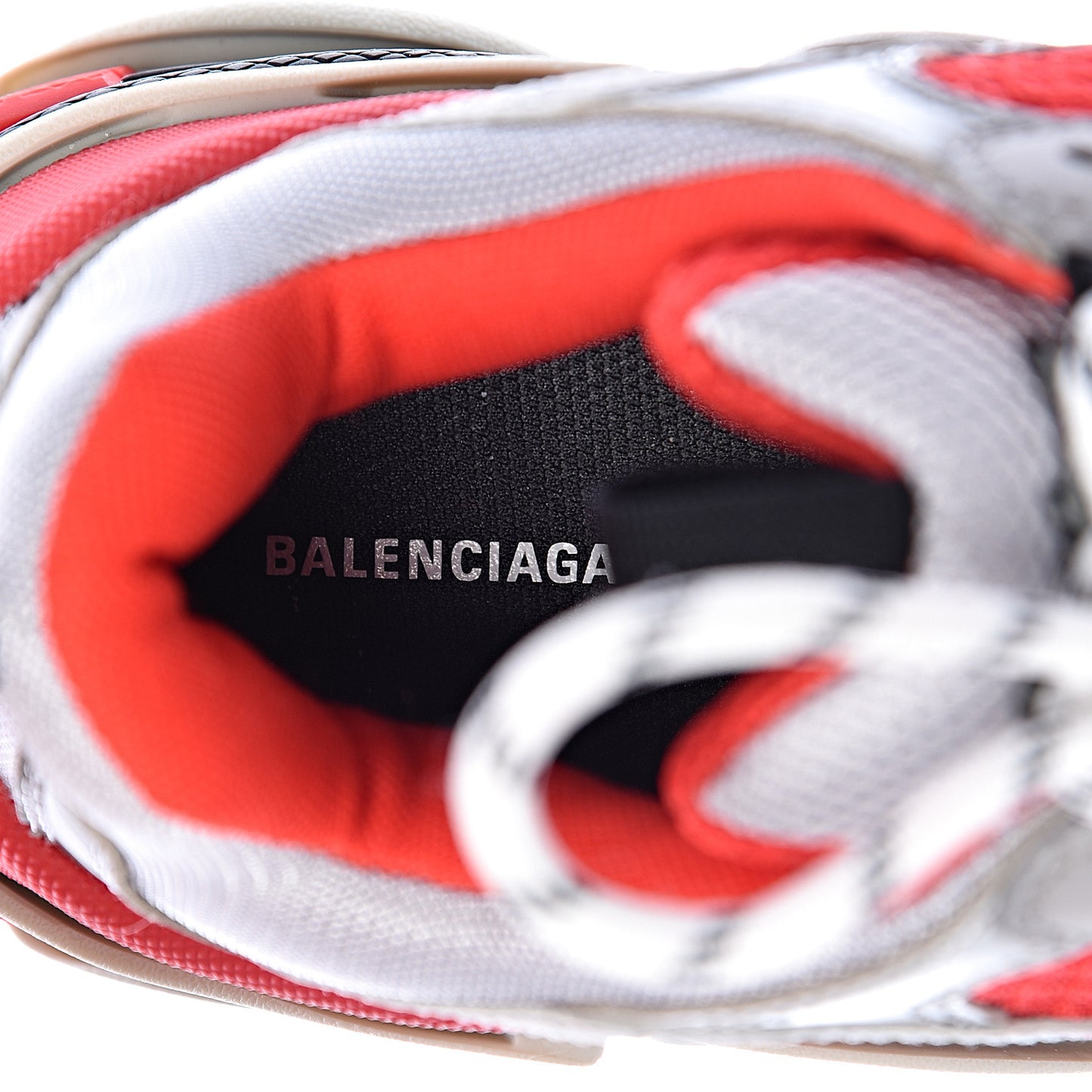 Fabric Mesh Womens Triple S Sneakers 39 Red Grey White