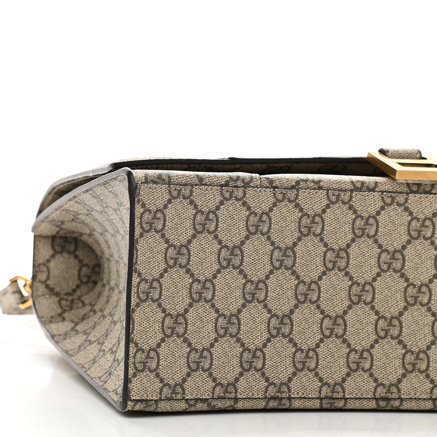 Balenciaga X GUCCI GG Supreme Monogram Medium Hourglass Top Handle Bag Beige Ebony 8 of 10