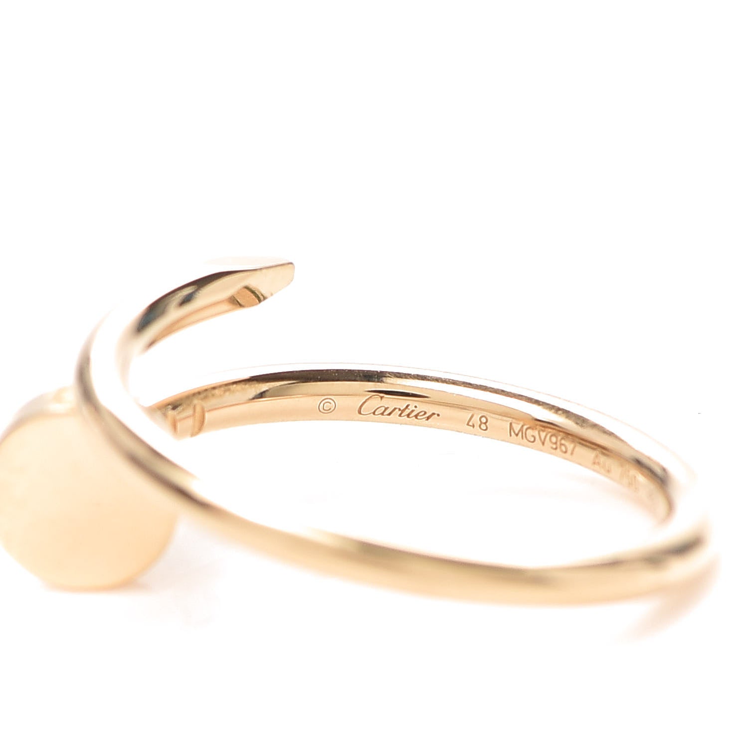 Cartier 18K Yellow Gold Small Juste Un Clou Ring 48 4.5 4 of 6