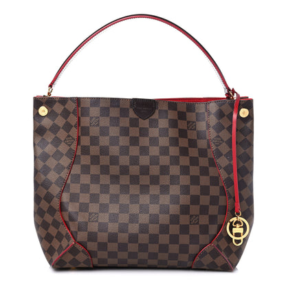 Louis Vuitton Damier Ebene Caissa Hobo Cherry 1 of 16