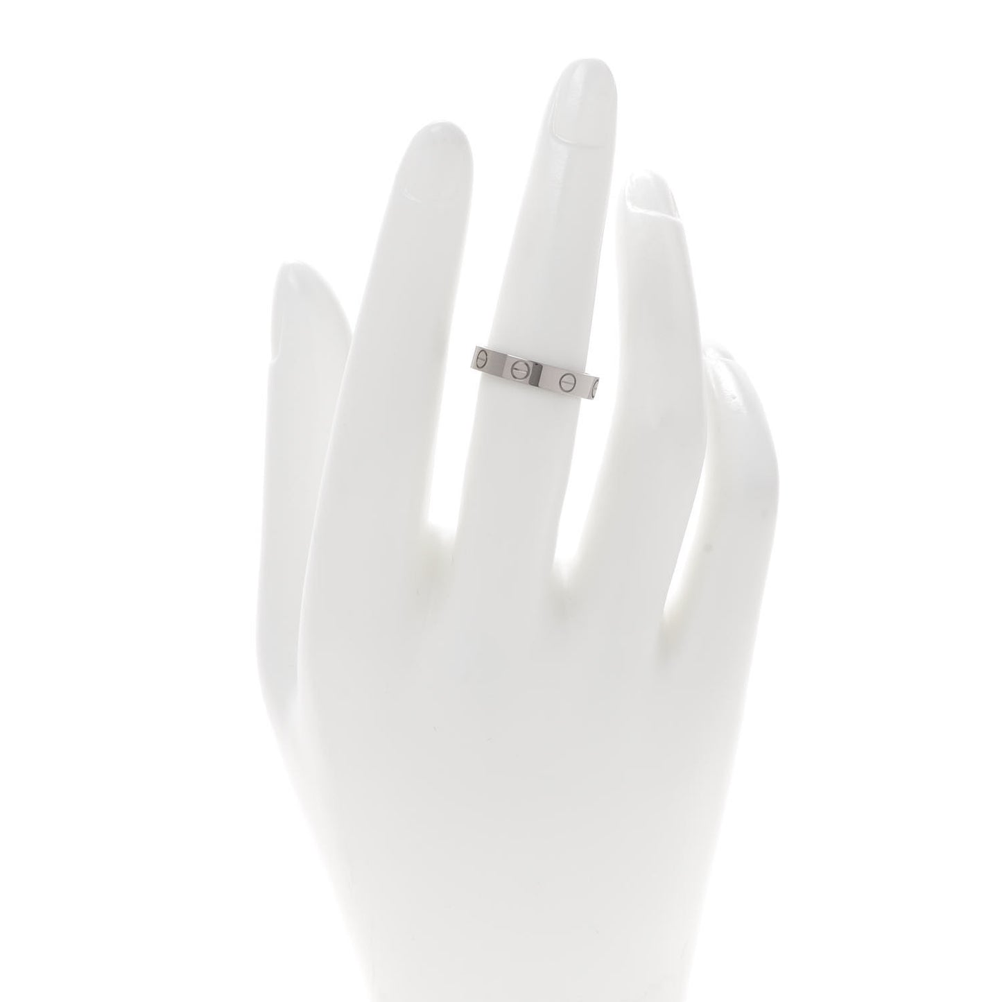 18K White Gold 3.5mm LOVE Wedding Band Ring 53 6.25