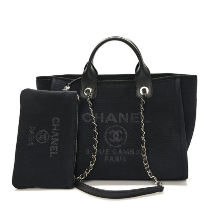 Chanel Mixed Fibers Small Deauville Tote Black 1 of 11