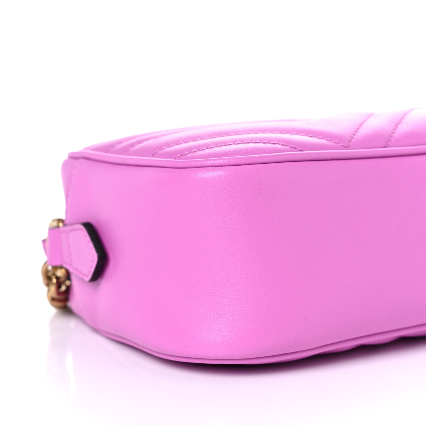 Calfskin Matelasse Small GG Marmont Chain Shoulder Bag Candy Mousse