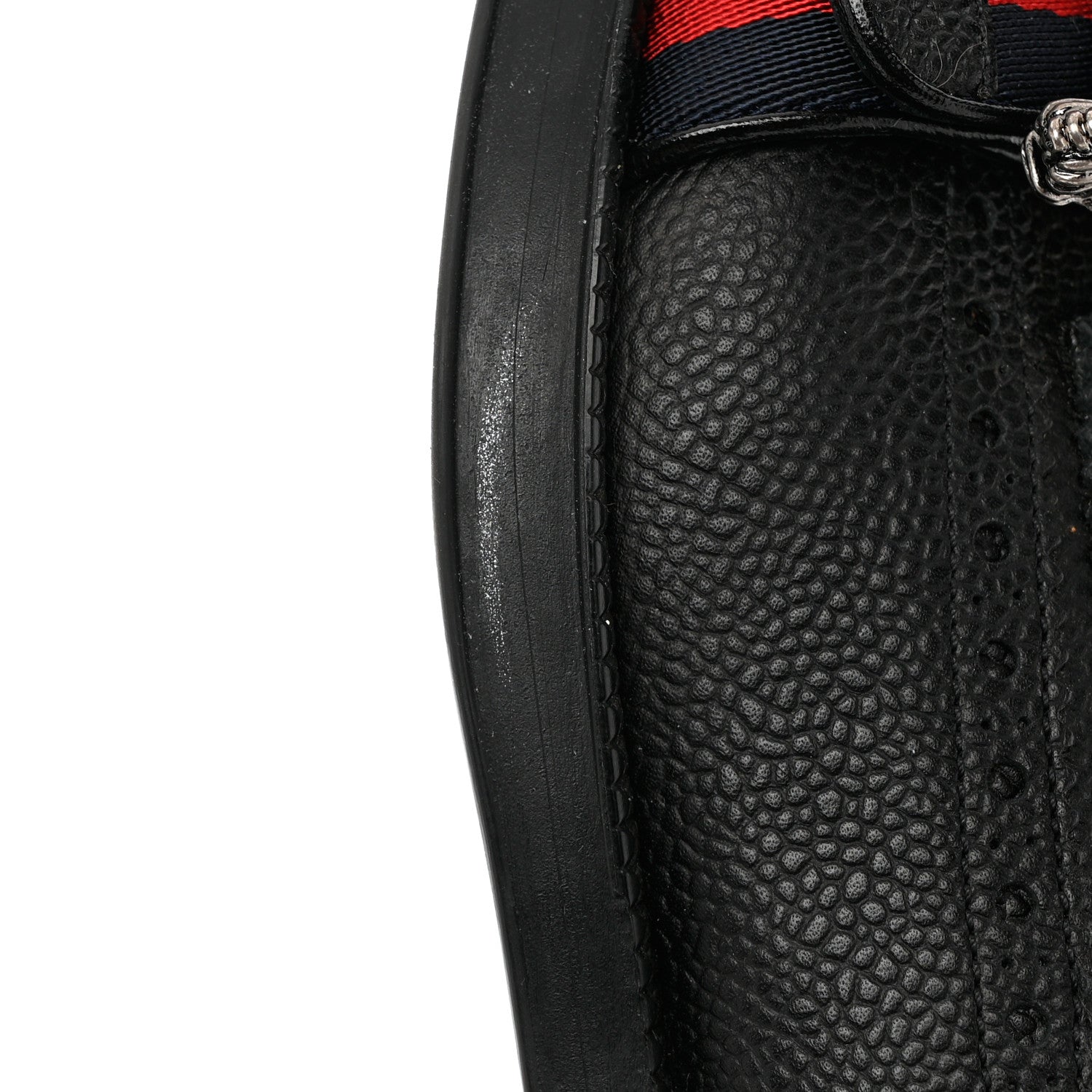 Gucci Calfskin Web Mens Queercore Brogue Derby Loafers 9 Black 12 of 13