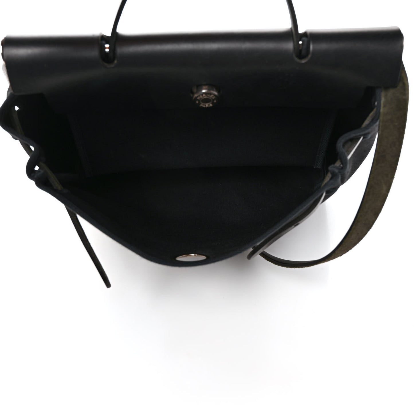 Toile Vache Calfskin Herbag 30 PM Black