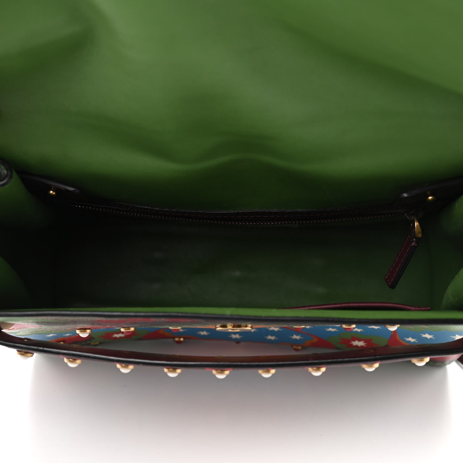 Valentino Garavani Calfskin Enchanted Wonderland My Rockstud Frame Bag Green 7 of 8