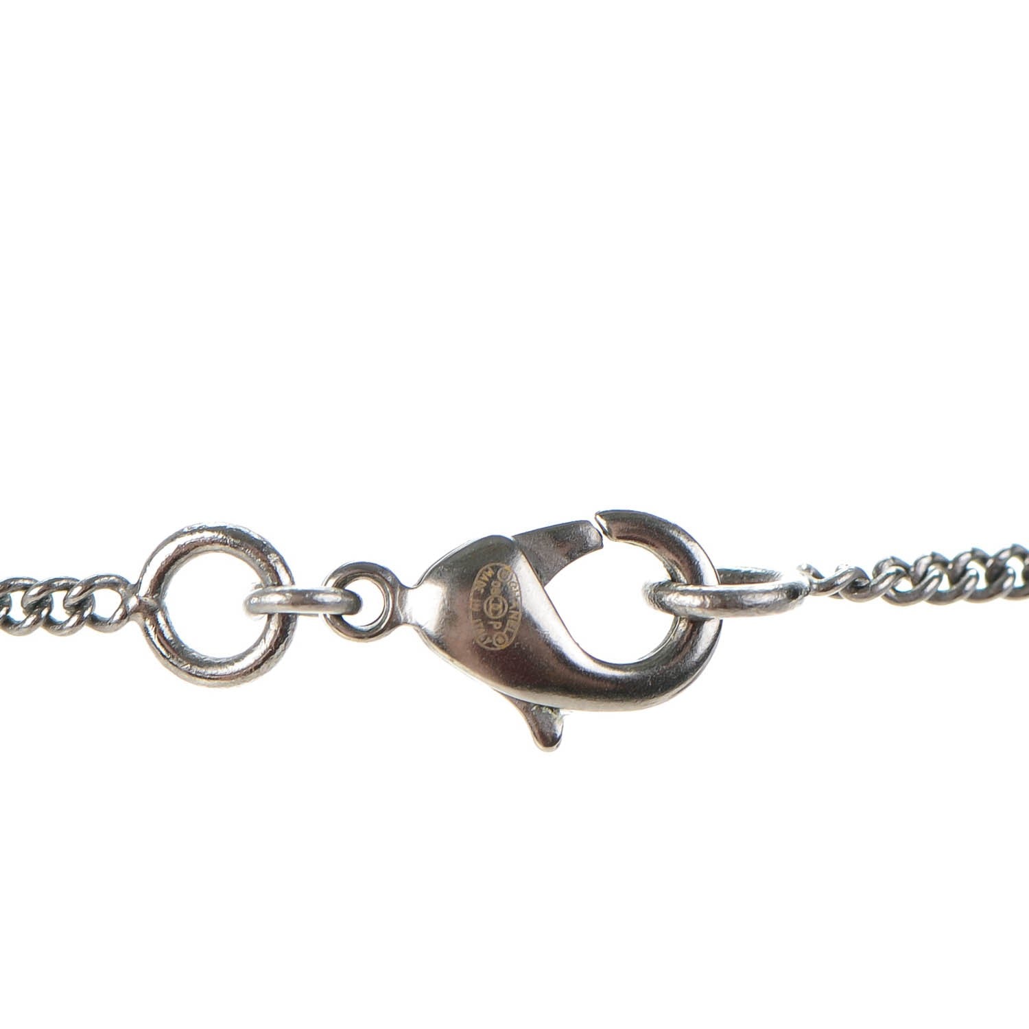 Chanel Crystal Large CC Necklace Dark Silver 3 of 4