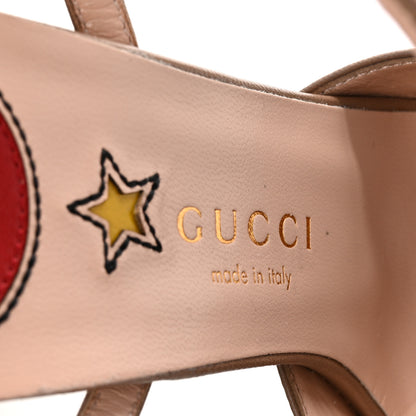 Gucci Malaga Kid Angel T-Strap Platform High Heel Pumps 35.5 Porcelain Rose 7 of 9