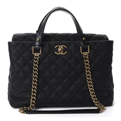 Chanel Iridescent Caviar Chic Quilt Tote Black 1 of 11