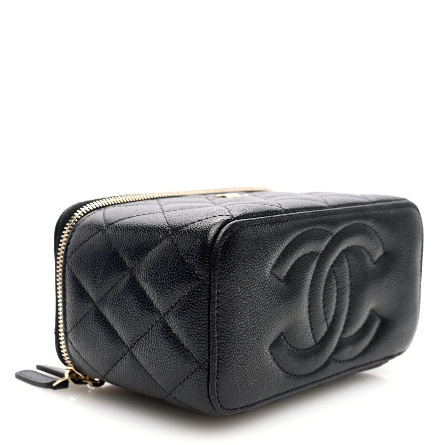 Chanel Caviar Quilted Small Vanity Case With Chain Black 4 of 10