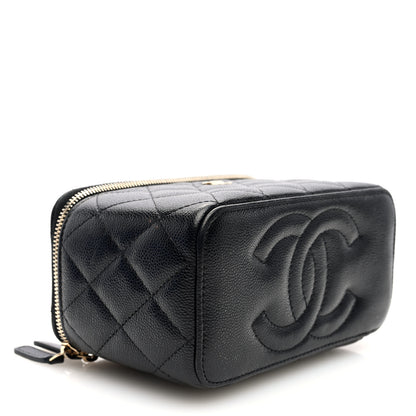Chanel Caviar Quilted Small Vanity Case With Chain Black 4 of 10