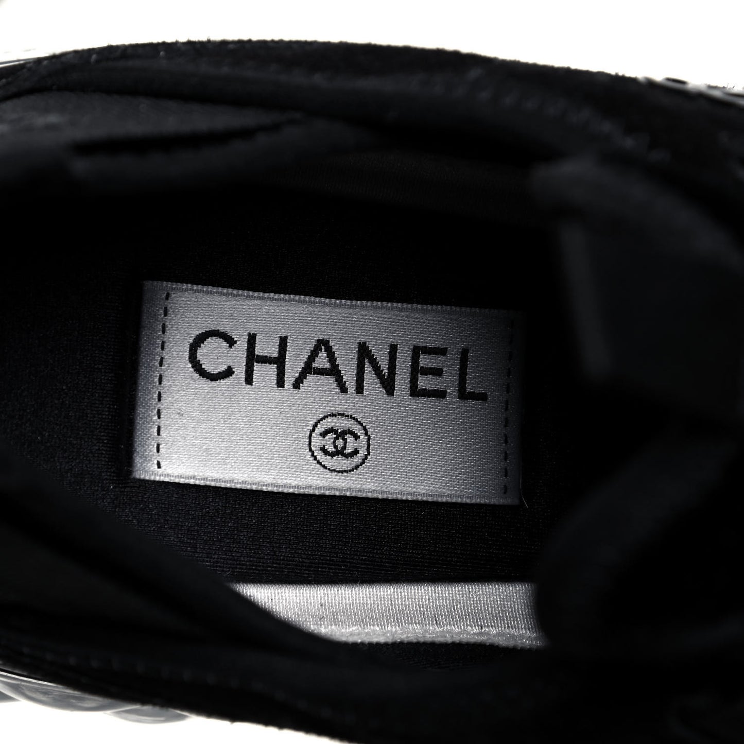 Suede Calfskin Velvet Grosgrain CC Sneakers 39 Black