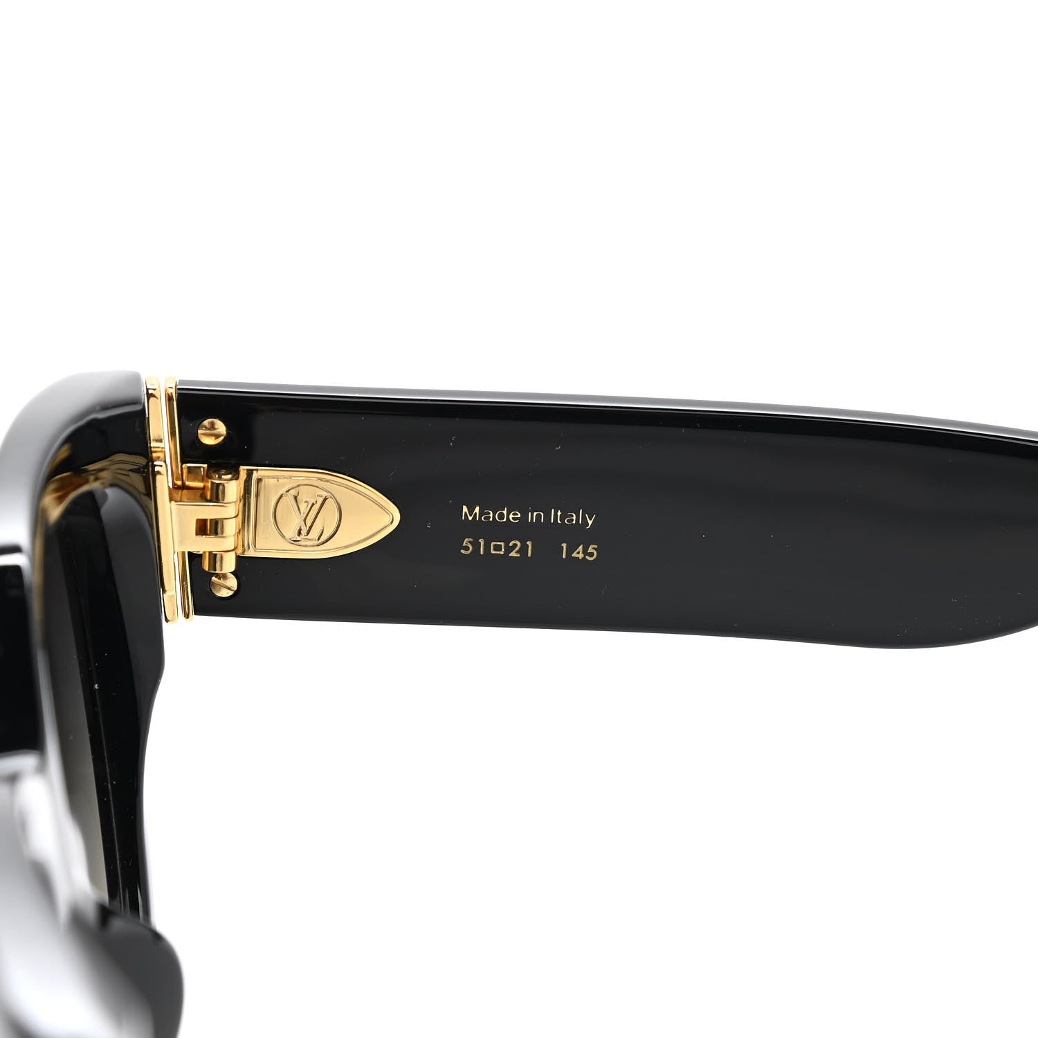 Louis Vuitton Acetate LV Empreinte Round Sunglasses Z1607E Black 6 of 6
