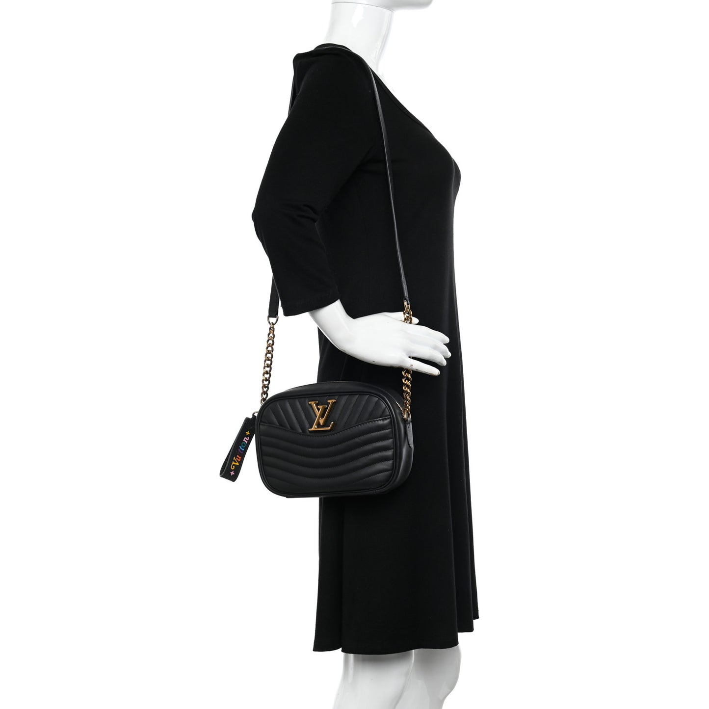 Calfskin New Wave Camera Bag Black