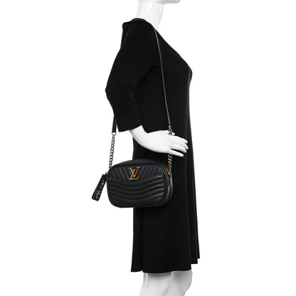 Louis Vuitton Calfskin New Wave Camera Bag Black 2 of 10