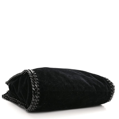 Stella McCartney Velvet Mini Falabella Fold Over Tote Black 4 of 10