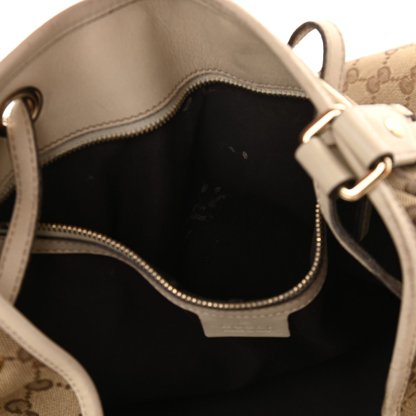 Monogram Peggy Braided Tote Off White