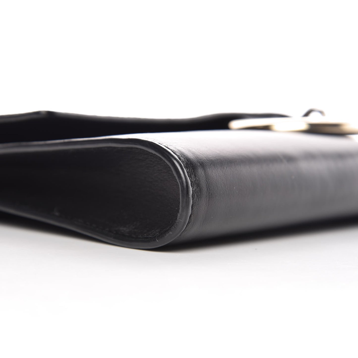 Suede Calfskin Faye Clutch Black