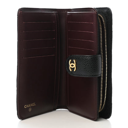 Chanel Caviar Quilted Zipped Pocket Wallet Black 6 of 10