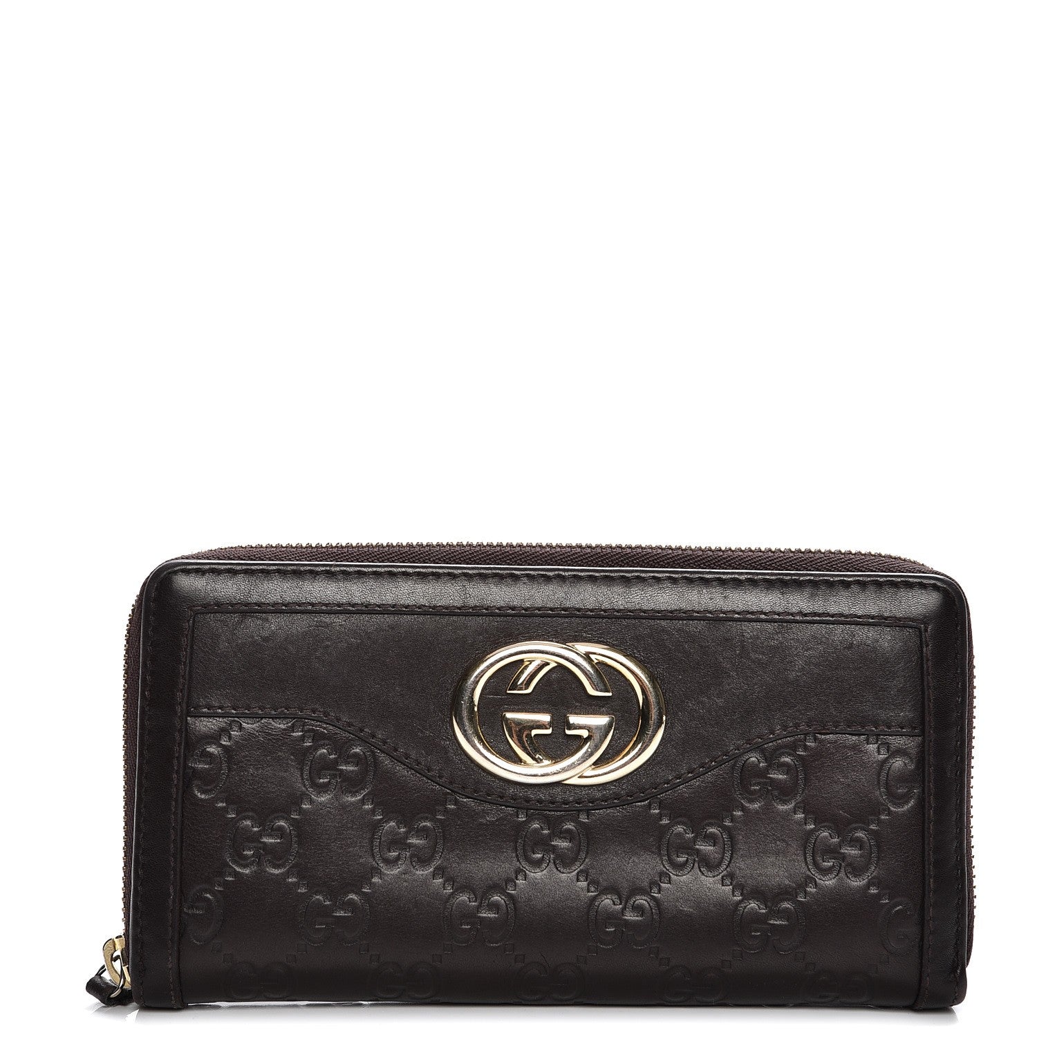 Gucci Guccissima Sukey Zip Around Wallet Dark Brown 11 of 20
