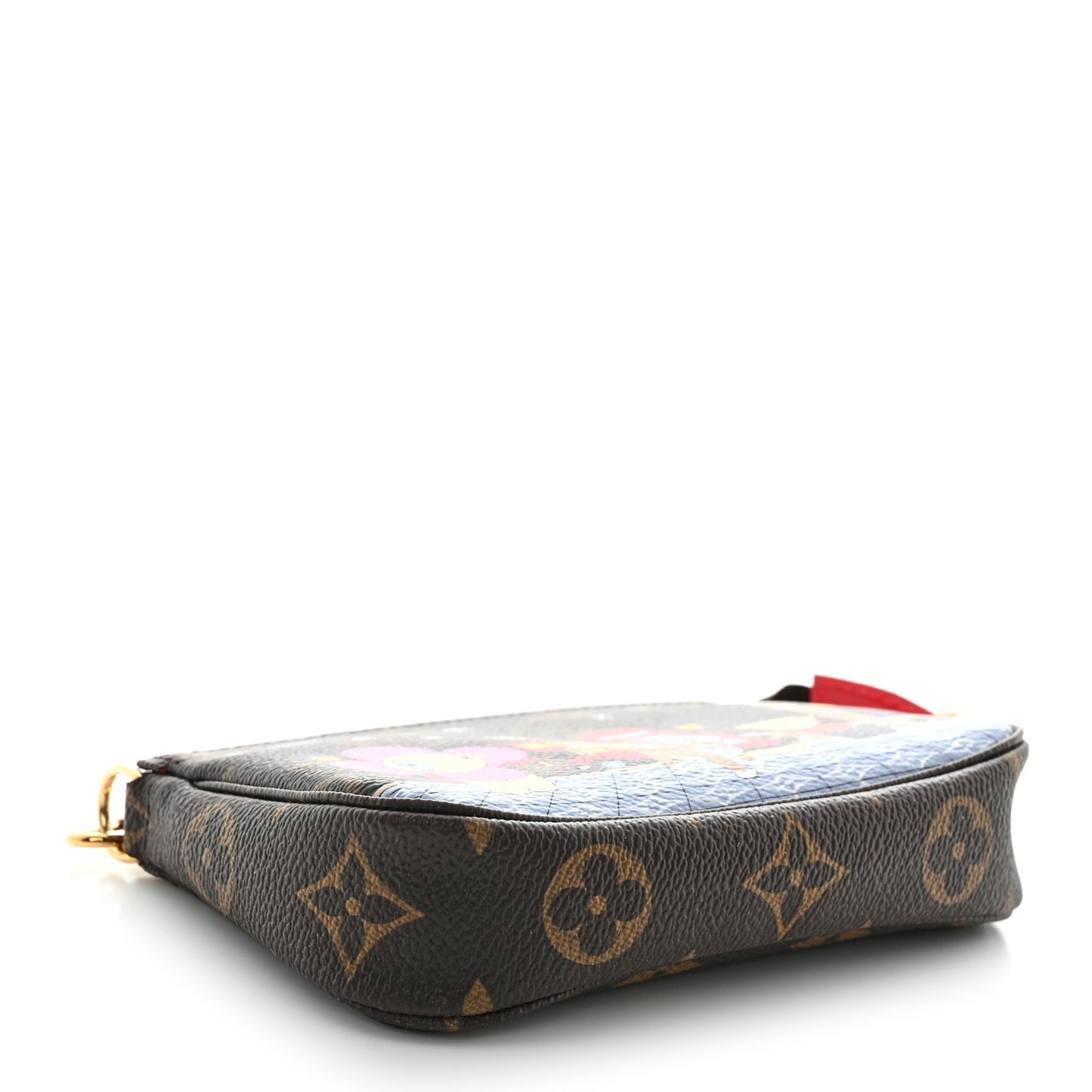 Monogram 2021 Christmas Animation London Mini Pochette Accessories Red